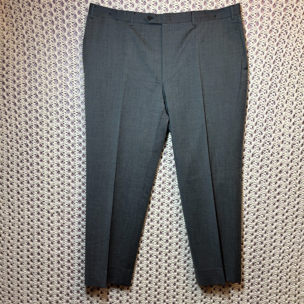 Canali‎ 1934 Dress Pants 100% Wool W42x28.5/2.5 Made In Italy Sz 42R Gray